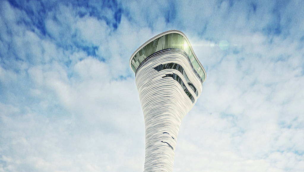 Un render del diseño creado por RMJM para la Torre de Control de Tráfico Aéreo en Estambul : Render © RMJM