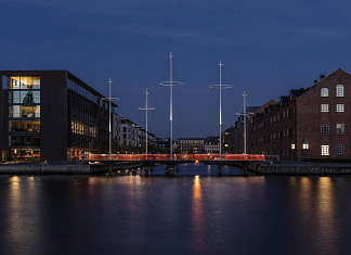 Olafur Eliasson Cirkelbroen, 2015 25 x 19.6 x 39.3 m Christianshavns Kanal, Copenhagen, 2015 : Photo: Anders Sune Berg, for Nordea-fonden A gift from Nordea-fonden to the city of Copenhagen © Olafur Eliasson