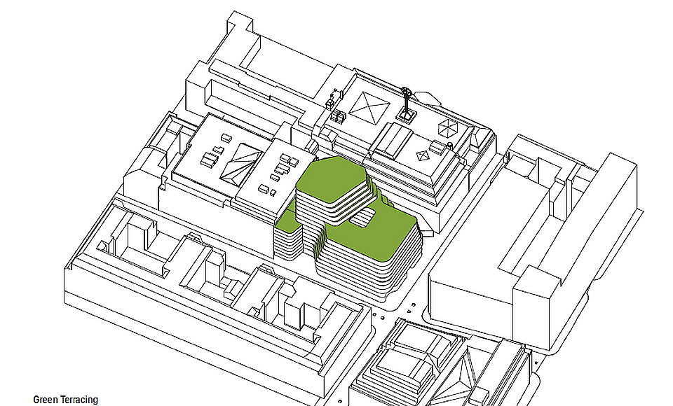 Hästen 21 Stockholm Green Terracing : Diagram © Schmidt Hammer Lassen Architects