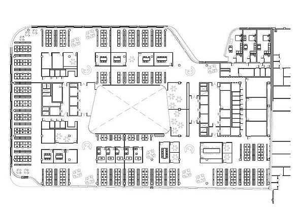 Hästen 21 Stockholm Office Plan : Drawing © Schmidt Hammer Lassen Architects