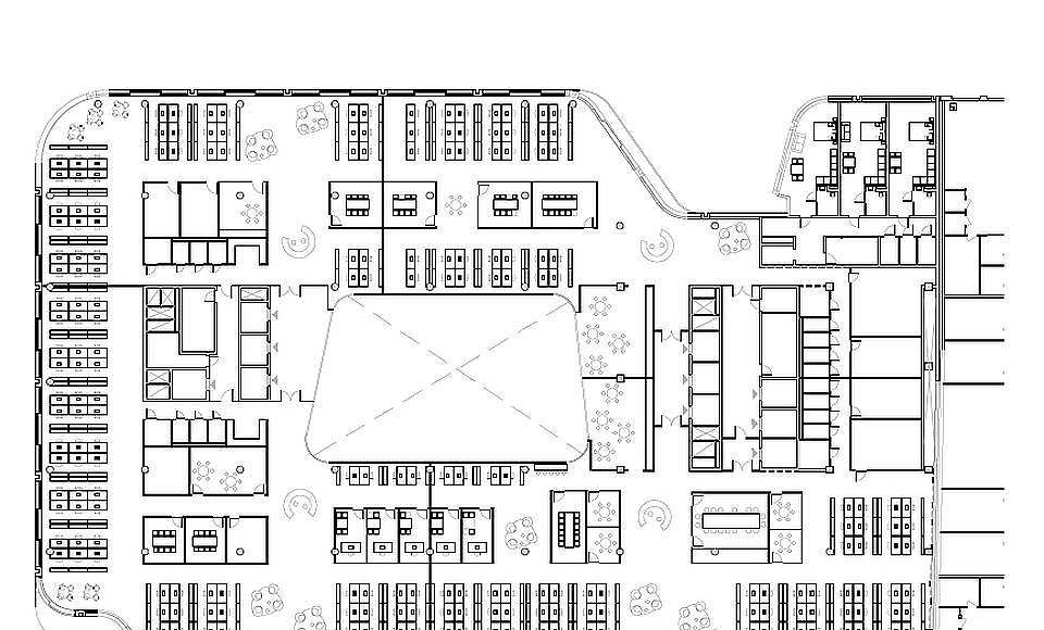 Hästen 21 Stockholm Office Plan : Drawing © Schmidt Hammer Lassen Architects