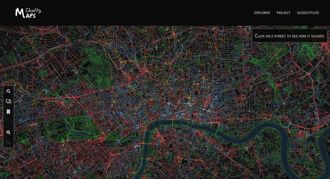 Paisaje Sonoro de la Ciudad de Londres : Imágen © Chatty Maps