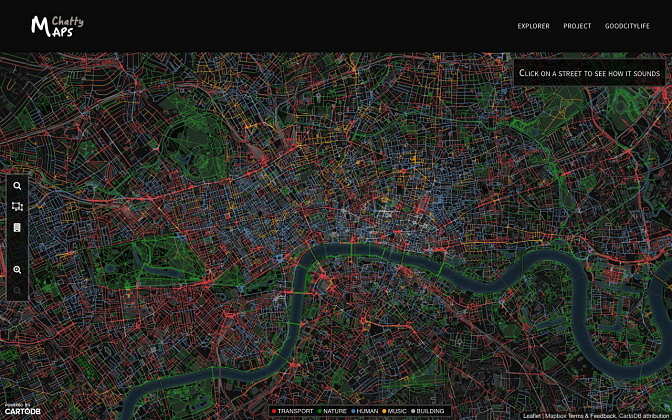 Paisaje Sonoro de la Ciudad de Londres : Imágen © Chatty Maps