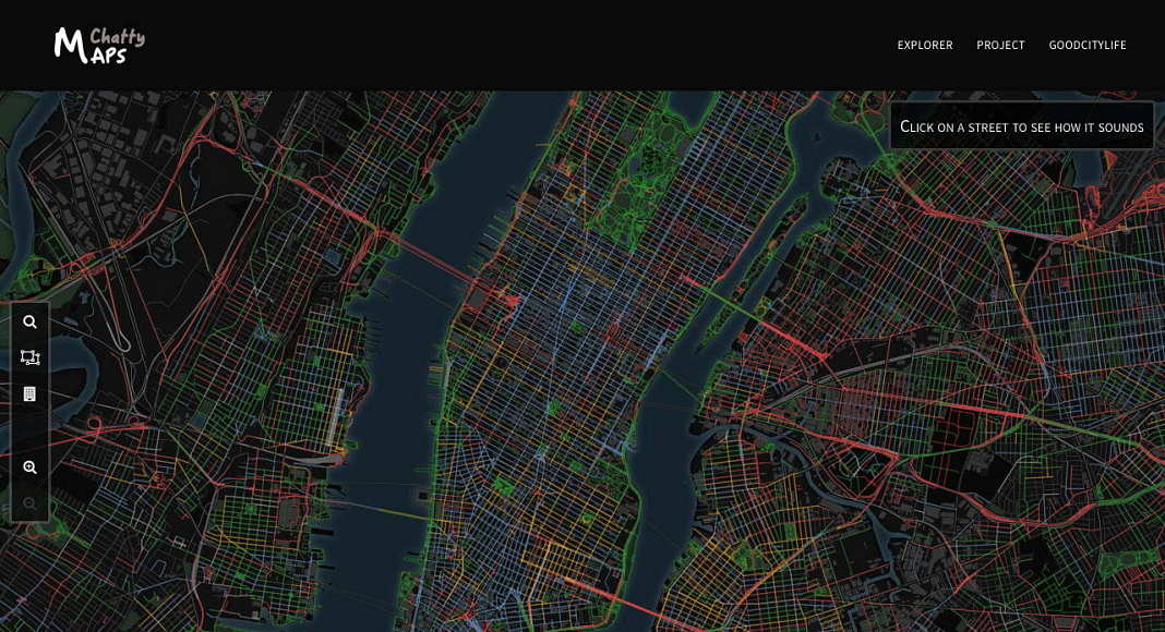 Paisaje Sonoro de la Ciudad de Nueva York : Imágen © Chatty Maps