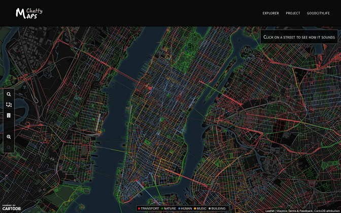Paisaje Sonoro de la Ciudad de Nueva York : Imágen © Chatty Maps