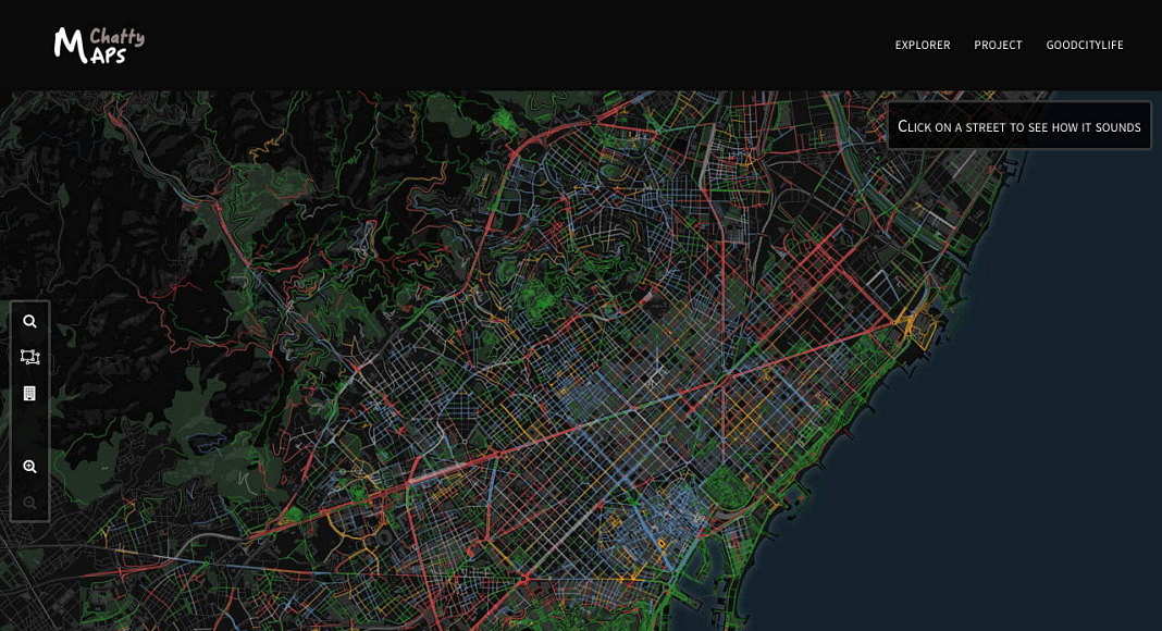 Paisaje Sonoro de la Ciudad de Barcelona : Imágen © Chatty Maps