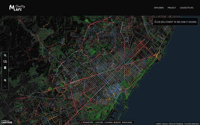 Paisaje Sonoro de la Ciudad de Barcelona : Imágen © Chatty Maps