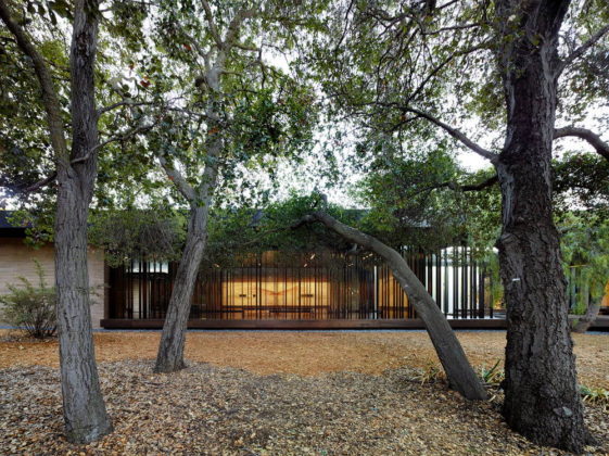 View from the Oak Grove during daylight hours. The paintings are washed in daylight within the darker interior contemplative spaces : Photo credit © Matthew Millman