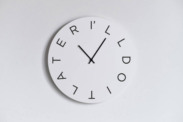 Mood Clocks I'll do it later by Paula Design Studio : Photo © Matteo Cavalieri