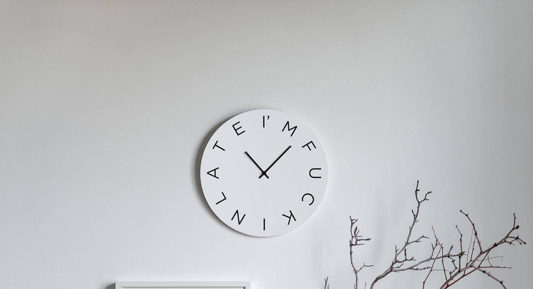 Mood Clocks Im fucking late by Paula Design Studio : Photo © Matteo Cavalieri