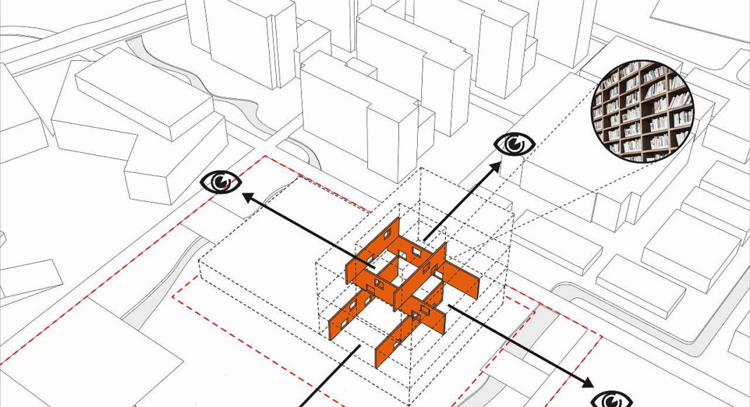 Wenzhou Kean University Student Center and Library by Schmidt Hammer Lassen Architects Diagram 2 Bookstacks : Diagram © Schmidt Hammer Lassen Architects