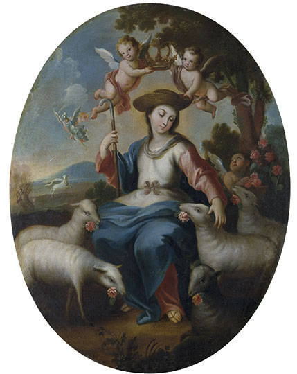 “Divina pastora”. Miguel Cabrera : Foto © Museo Nacional del Virreinato del INAH