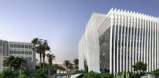 Universidad de Tel Aviv Perspective View from Western Gate : Render © Atelier d’Architecture Michel Remon