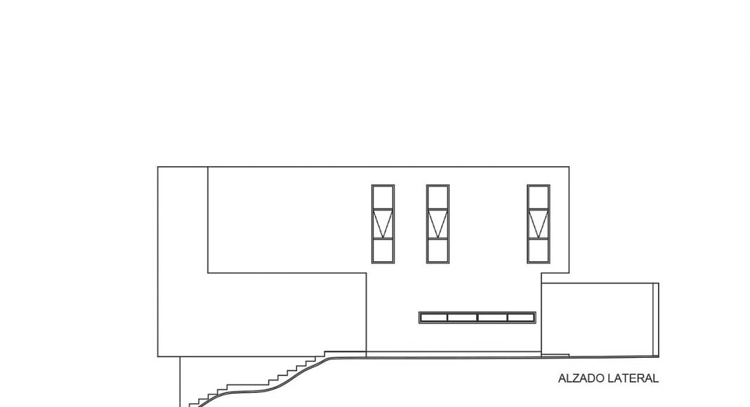 Casas Cuatas, Los Robles Alzado Lateral : Dibujos © La Desarrolladora