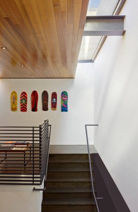 Hybrid Design detail of stair and skylight by Terry & Terry Architecture : Photo © Bruce Damonte