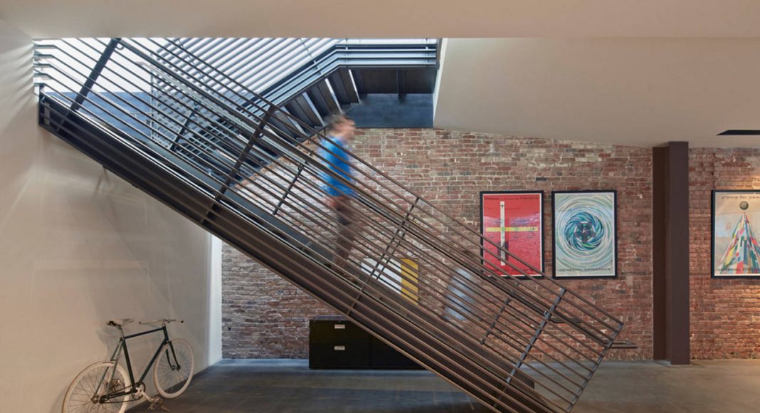 Hybrid Design detail of stair shaft by Terry & Terry Architecture : Photo © Bruce Damonte