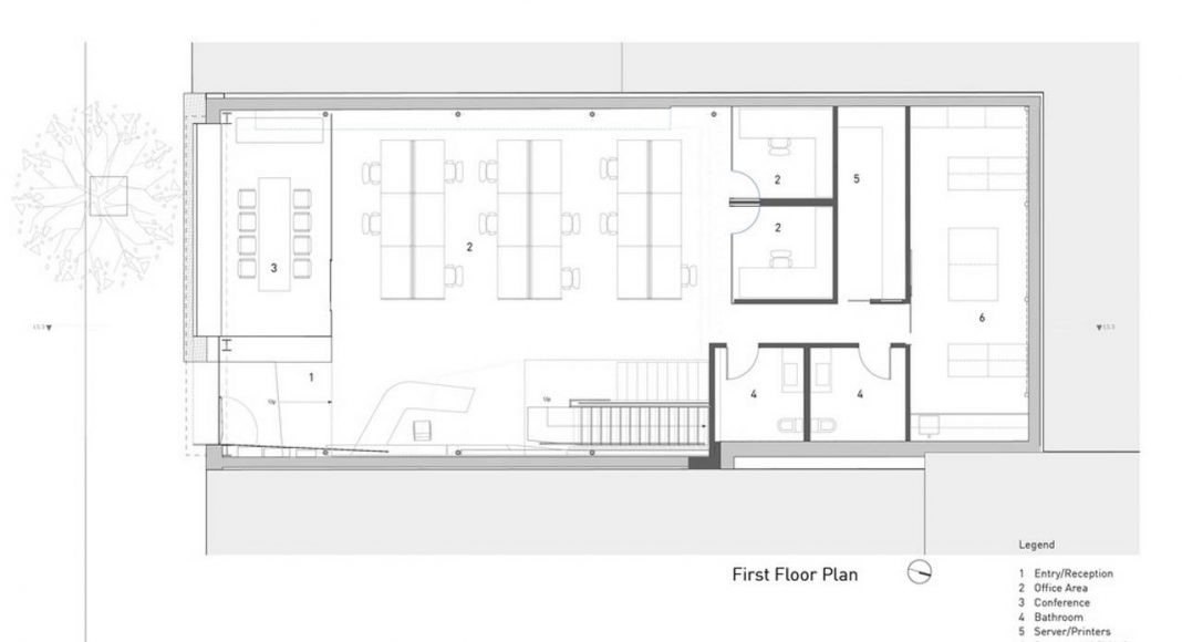 Hybrid Design first/ground floor plan by Terry & Terry Architecture : Drawing © Terry & Terry Architecture