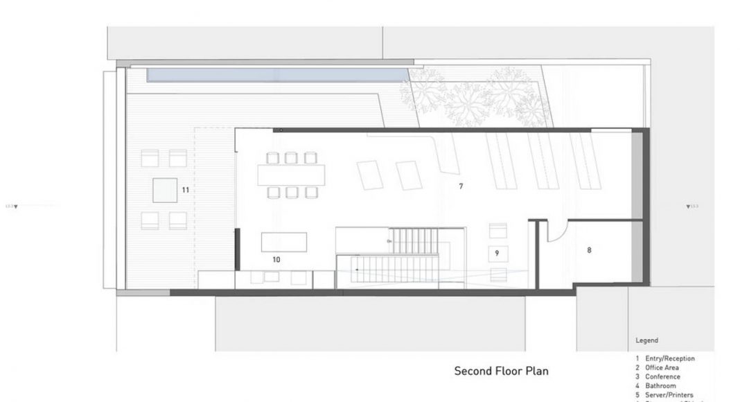 Hybrid Design second floor plan by Terry & Terry Architecture : Drawing © Terry & Terry Architecture