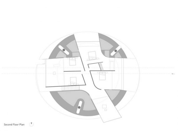 Tidal House Second Floor Plan : Photo credit © Terry & Terry Architecture