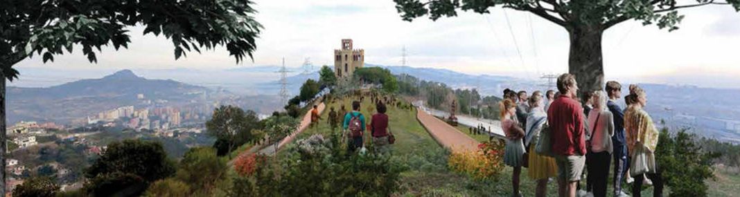 Vista de la Cima de la Cubierta del Centro Deportivo en Barcelona : Photo credit © Map13 Barcelona