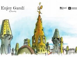 Enjoy Gaudí, Colección: Sketch Guides, Textos e ilustraciones, Swansky, coedición con: Zahorí de Ideas y la Direcció d’Imatge i Serveis Editorials : Photo © Barcelona Llibres