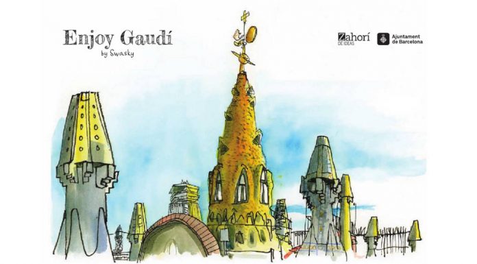 Enjoy Gaudí, Colección: Sketch Guides, Textos e ilustraciones, Swansky, coedición con: Zahorí de Ideas y la Direcció d’Imatge i Serveis Editorials : Photo © Barcelona Llibres