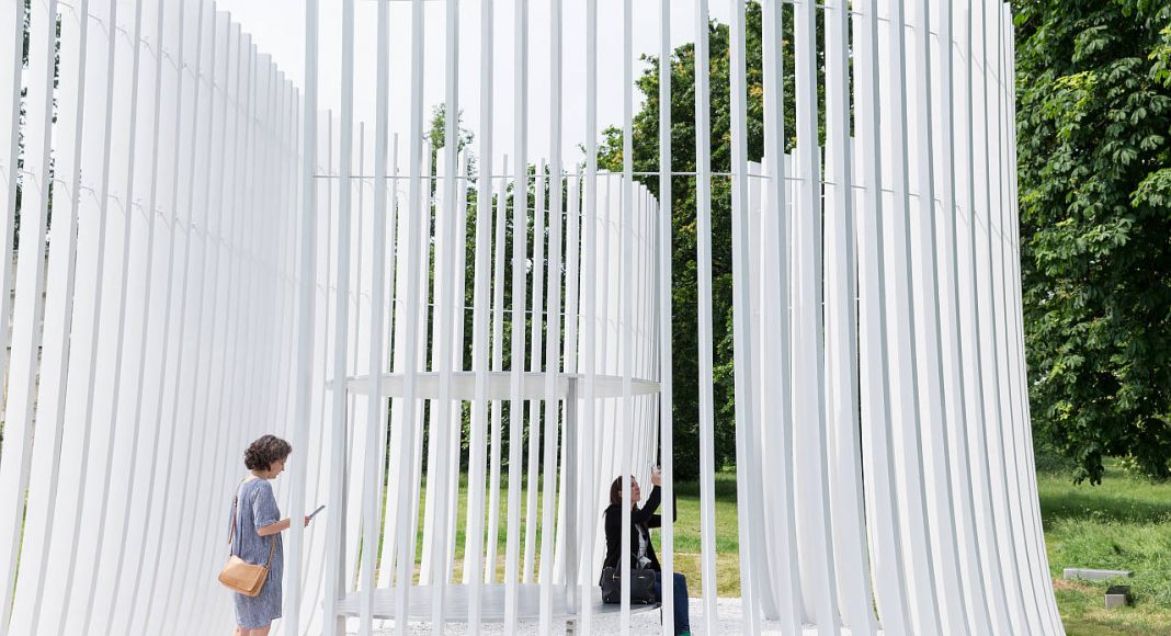 Serpentine Summer House 2016 designed by Asif Khan; (10 June – 9 October) : Photo © Iwan Baan