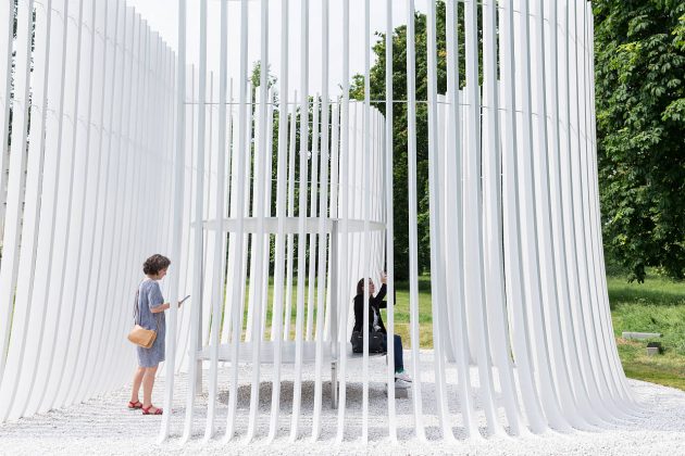 Serpentine Summer House 2016 designed by Asif Khan; (10 June – 9 October) : Photo © Iwan Baan