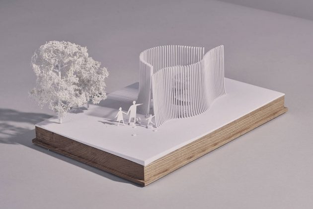 Serpentine Summer House 2016 designed by Asif Khan : Architectural model © Asif Khan