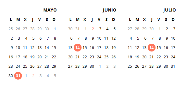 Calendario © COAM