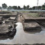 Excavación extensiva de chinampas y canales de la época prehispánica en el predio Lorenzo Boturini : Foto © Archivo del proyecto DSA-INAH