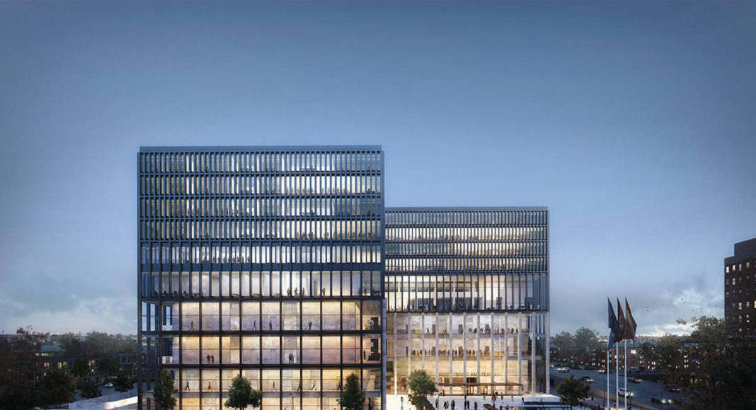 New Amsterdam Courthouse Exterior View by KAAN Architecten : Render © Beauty & The Bit and © KAAN Architecten