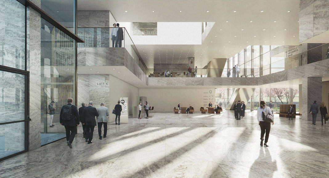 New Amsterdam Courthouse Central Foyer by KAAN Architecten : Render © Beauty & The Bit and © KAAN Architecten