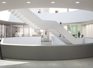 New Amsterdam Courthouse Stairs by KAAN Architecten : Render © Beauty & The Bit and © KAAN Architecten
