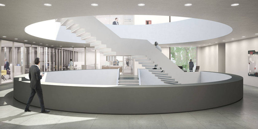 New Amsterdam Courthouse Stairs by KAAN Architecten : Render © Beauty & The Bit and © KAAN Architecten