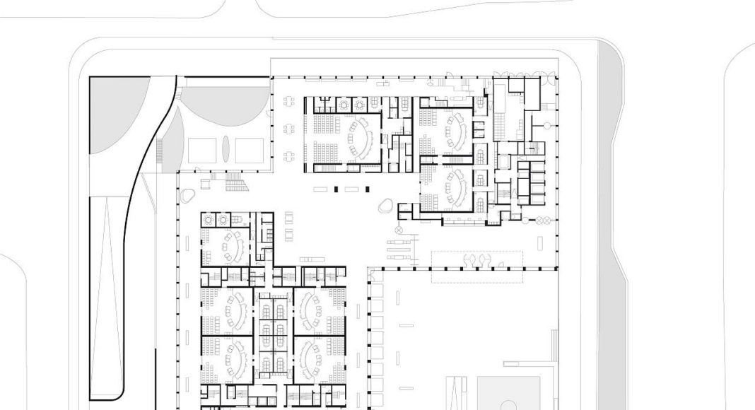 New Amsterdam Courthouse Level 00 by KAAN Architecten : Drawing © KAAN Architecten