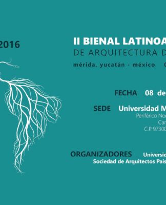 II Bienal Latinoamericana de Arquitectura de Paisaje : Cartel © SAPM