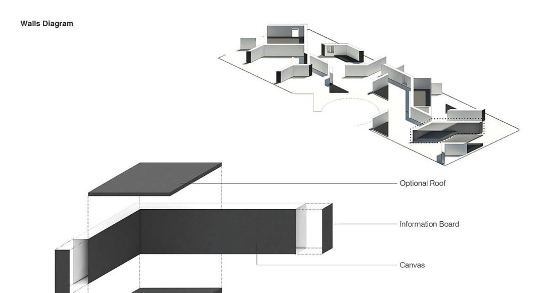 Slide for the Exhibition Constant. Space + Colour at the Cobra Museum : Drawing © UNStudio