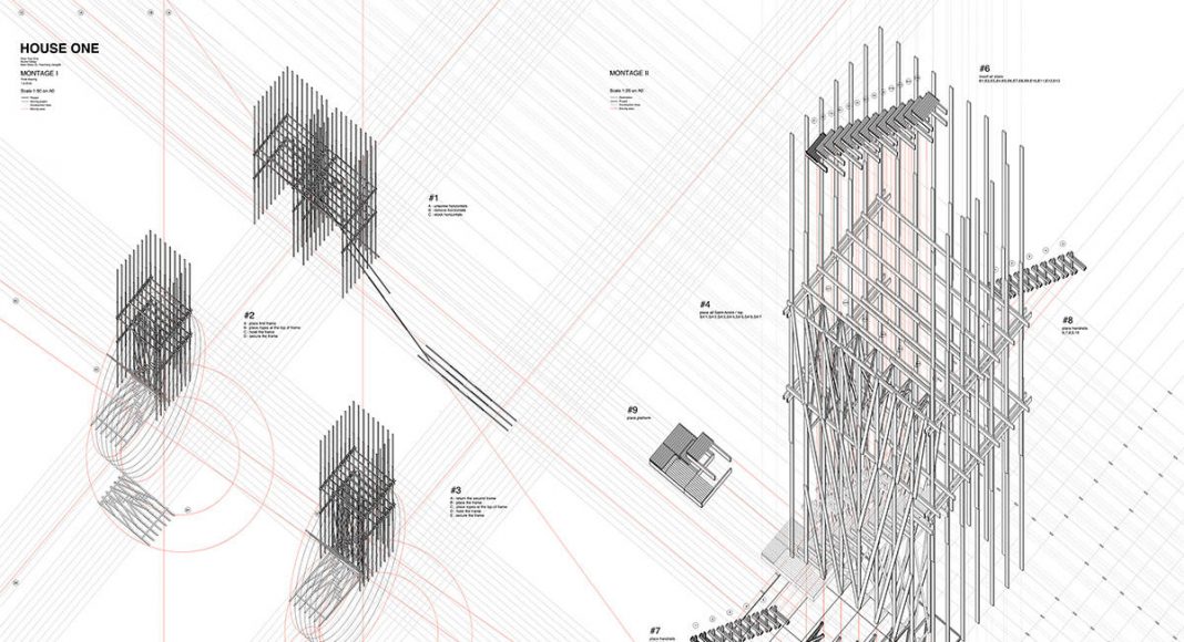 HOUSE ONE Montage : Drawing © ALICE EPFL