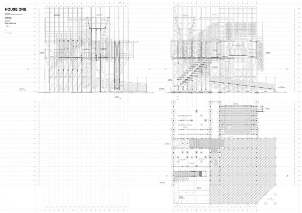 HOUSE ONE Projection de Montage : Drawing © ALICE EPFL