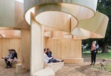 Serpentine Summer House 2016 designed by Barkow Leibinger; (10 June – 9 October) : Photo © Iwan Baan