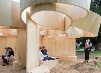 Serpentine Summer House 2016 designed by Barkow Leibinger; (10 June – 9 October) : Photo © Iwan Baan