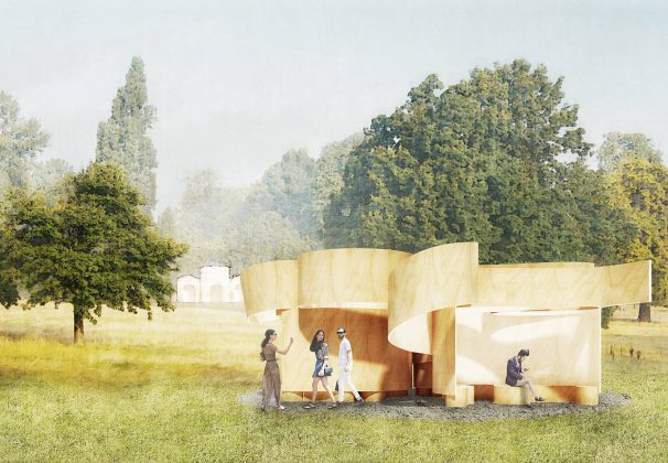 Serpentine Summer House 2016 designed by Barkow Leibinger : Design render © Barkow Leibinger