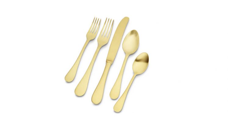 Lucia Gold 5 pc Plc set : Photo © Crate & Barrel