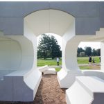 Serpentine Summer House 2016 designed by Kunlé Adeyemi (NLÉ); (10 June – 9 October); Photo © Iwan Baan