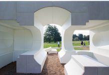 Serpentine Summer House 2016 designed by Kunlé Adeyemi (NLÉ); (10 June – 9 October); Photo © Iwan Baan