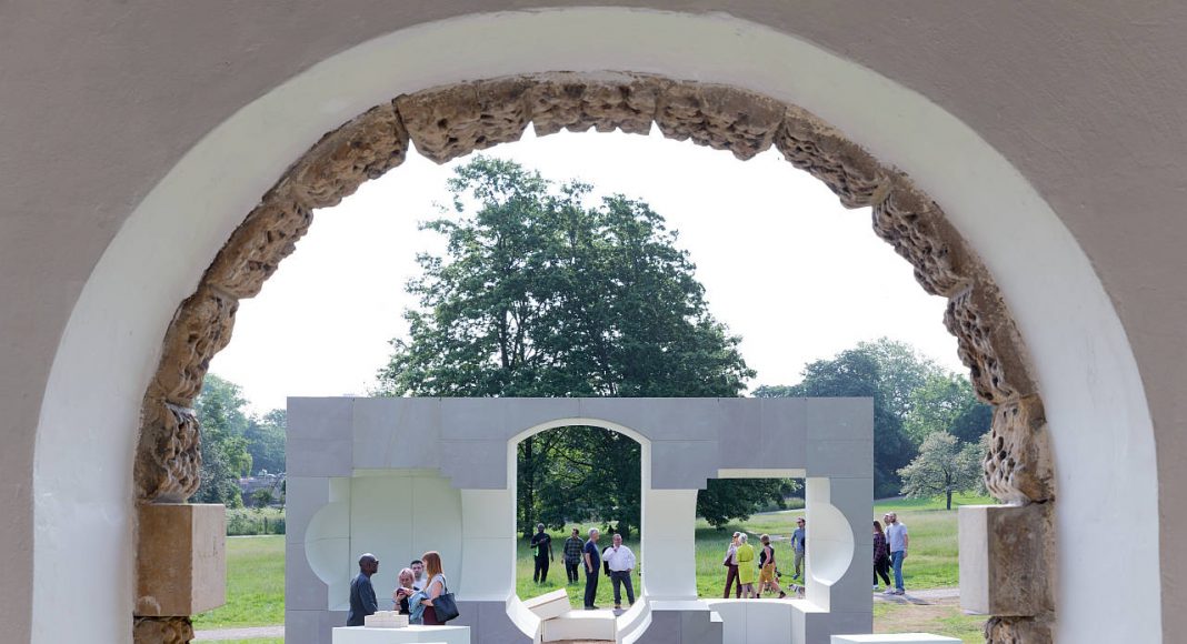 Serpentine Summer House 2016 designed by Kunlé Adeyemi (NLÉ); (10 June – 9 October); Photo © Iwan Baan