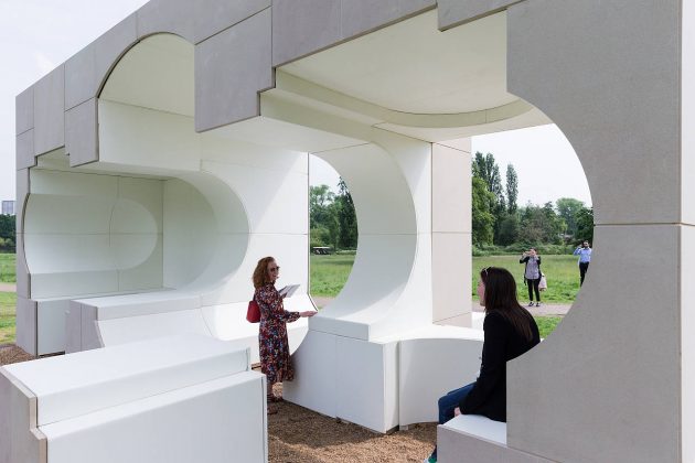 Serpentine Summer House 2016 designed by Kunlé Adeyemi (NLÉ); (10 June – 9 October); Photo © Iwan Baan