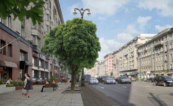 Diseño Ganador del Concurso para el Mejoramiento del Entorno Urbano de Tversakaya en Moscú : Render © PLAN B