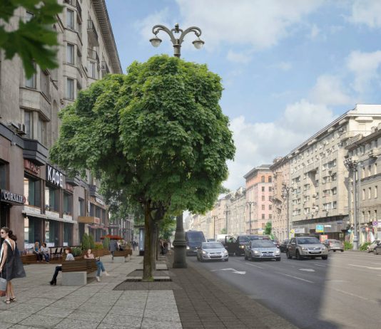 Strelka KB anuncia a los ganadores del concurso del entorno urbano Tverskaya en Moscú Diseño Ganador del Concurso para el Mejoramiento del Entorno Urbano de Tversakaya en Moscú : Render © PLAN B